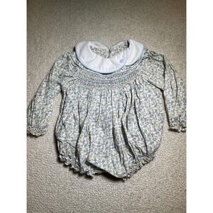 Lullaby Set Courtney Bubble Long Sleeve - Whispering Floral Blooms Blue Size 24M